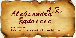 Aleksandra Radoičić vizit kartica